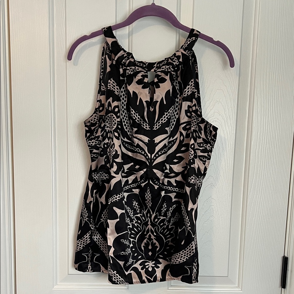 The Limited Black and Cream Patterned Top